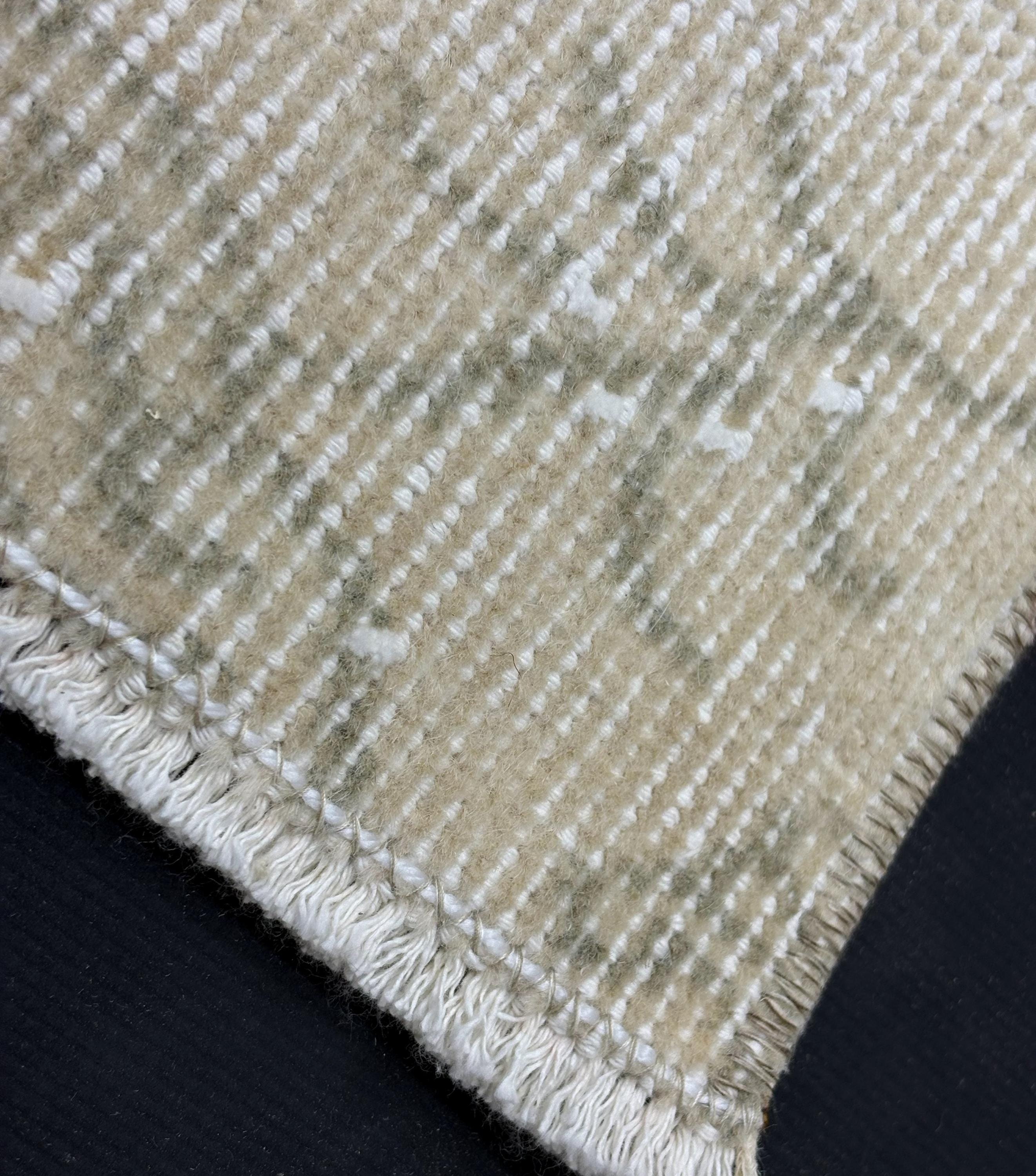 Vintage Turkish Wool Rug, Ivory Beige Floral Anatolian Rug, Large Neutral Oushak Style Area Rug, 208x330 cm