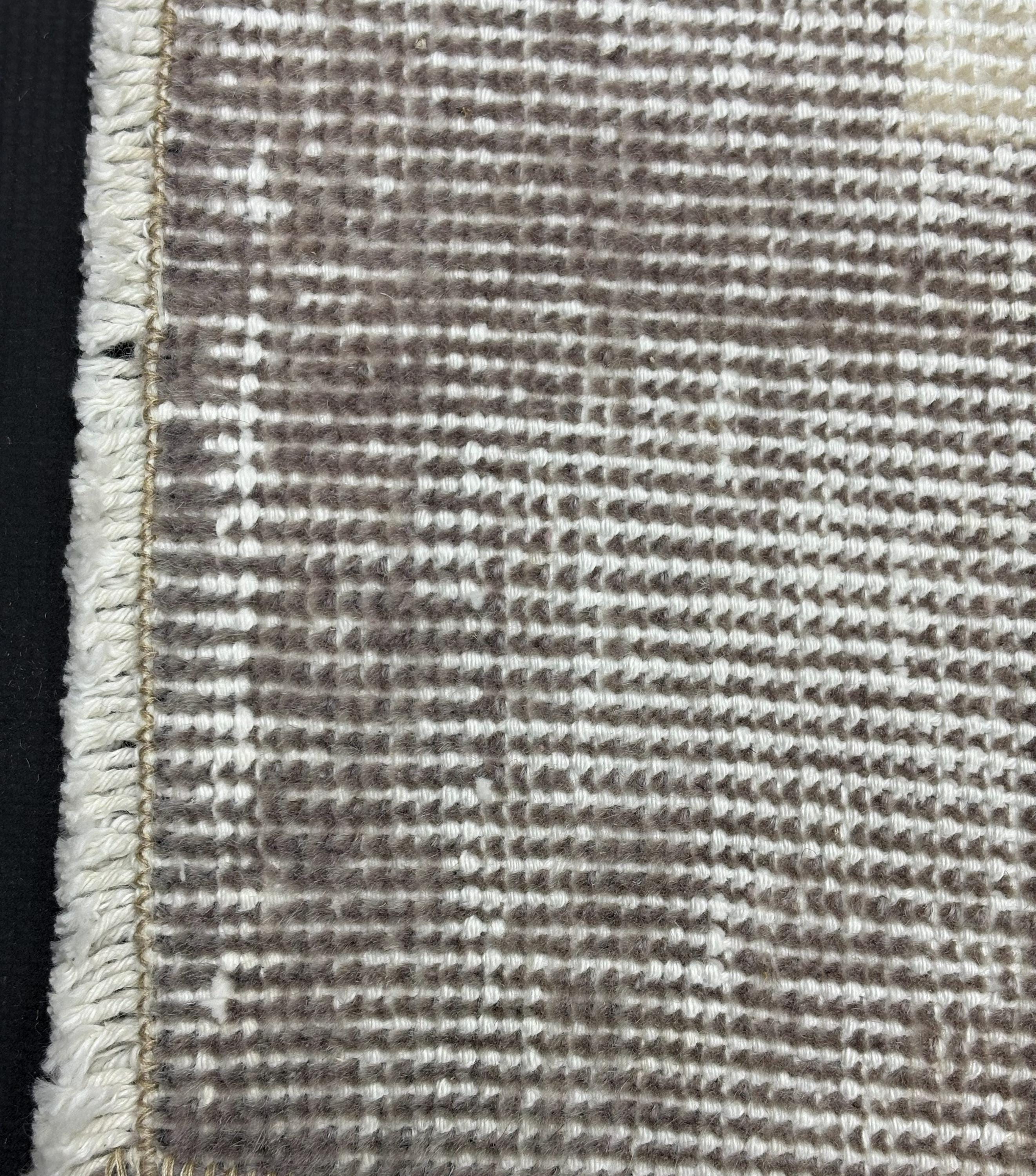 Vintage Rug 4x7, Distressed Wool Area Rug, Faded Cream Mauve Rug, Handmade Small Area Rug, Muted Boho Vintage Floral Living