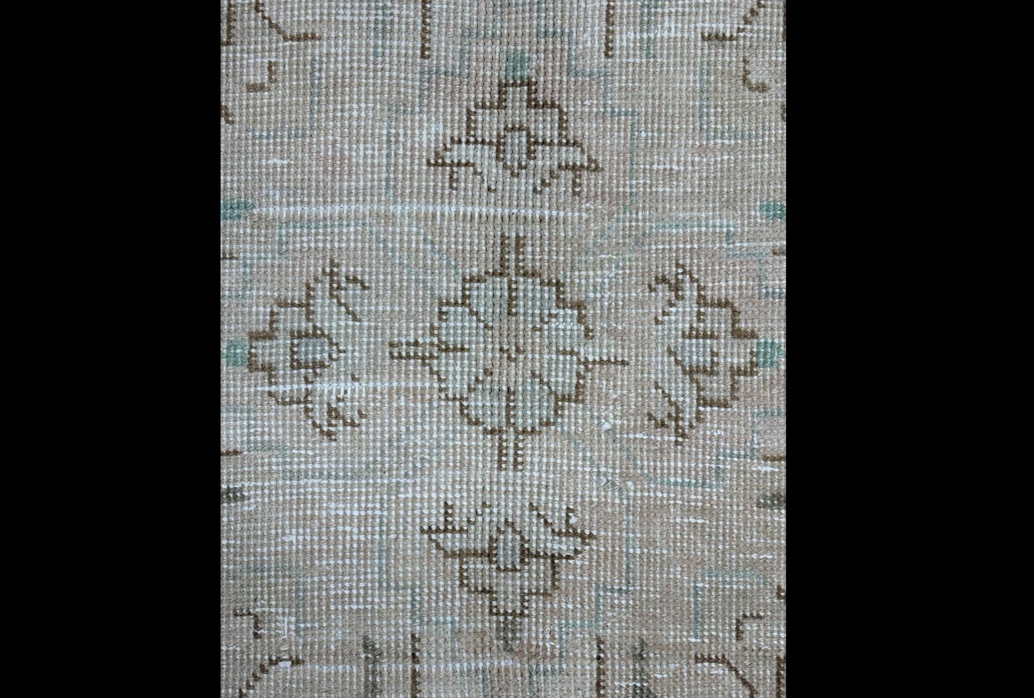 Vintage Anatolian Rug 9x13, Handwoven Wool Area Rug, Muted Beige Neutral Carpet, Large Living Room Rug, 1980s Turkish Rug