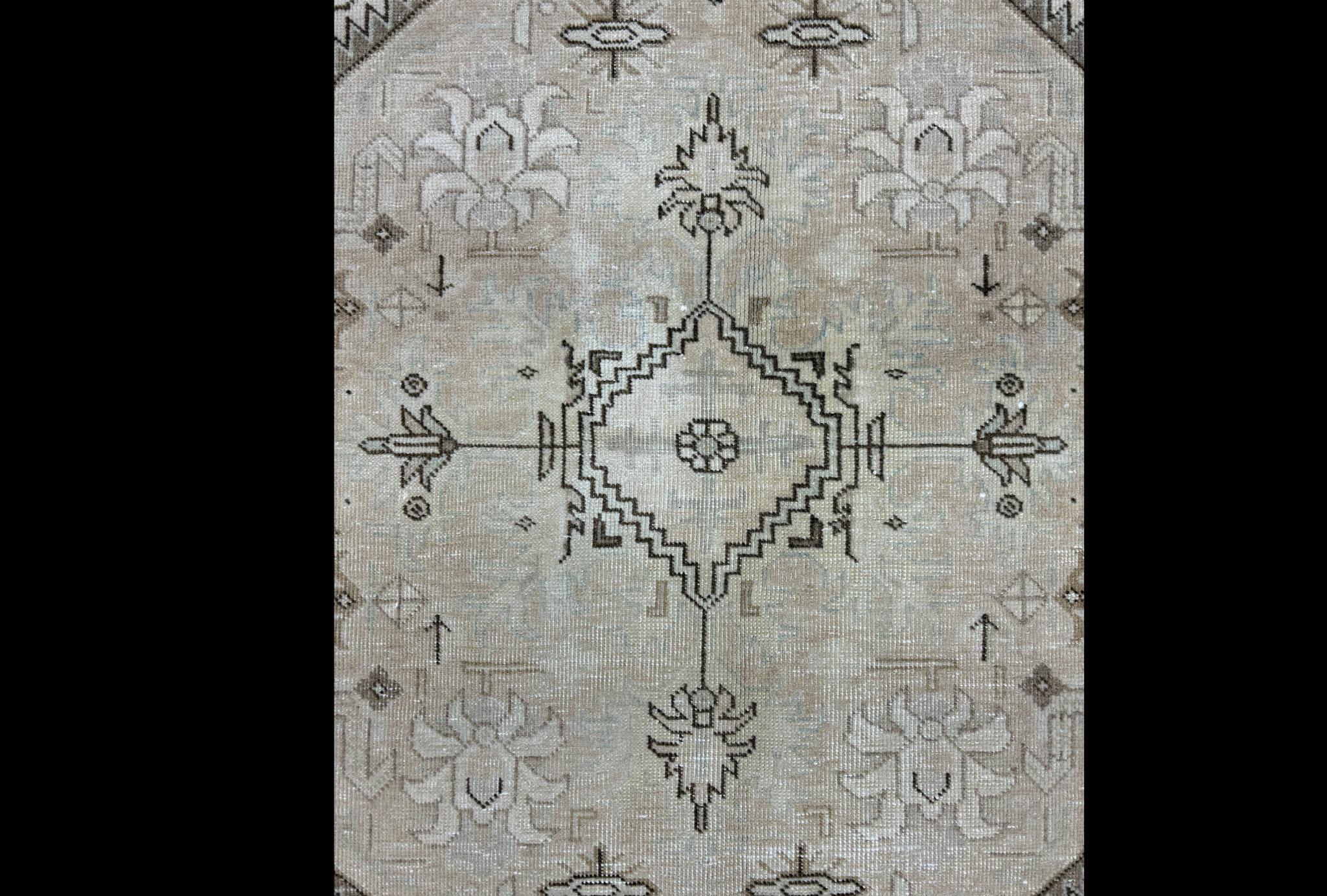 Vintage Anatolian Wool Rug 9x12 | Handwoven Turkish Area Rug | 1980s Large Living Room Decor | Unique Bedroom Carpet
